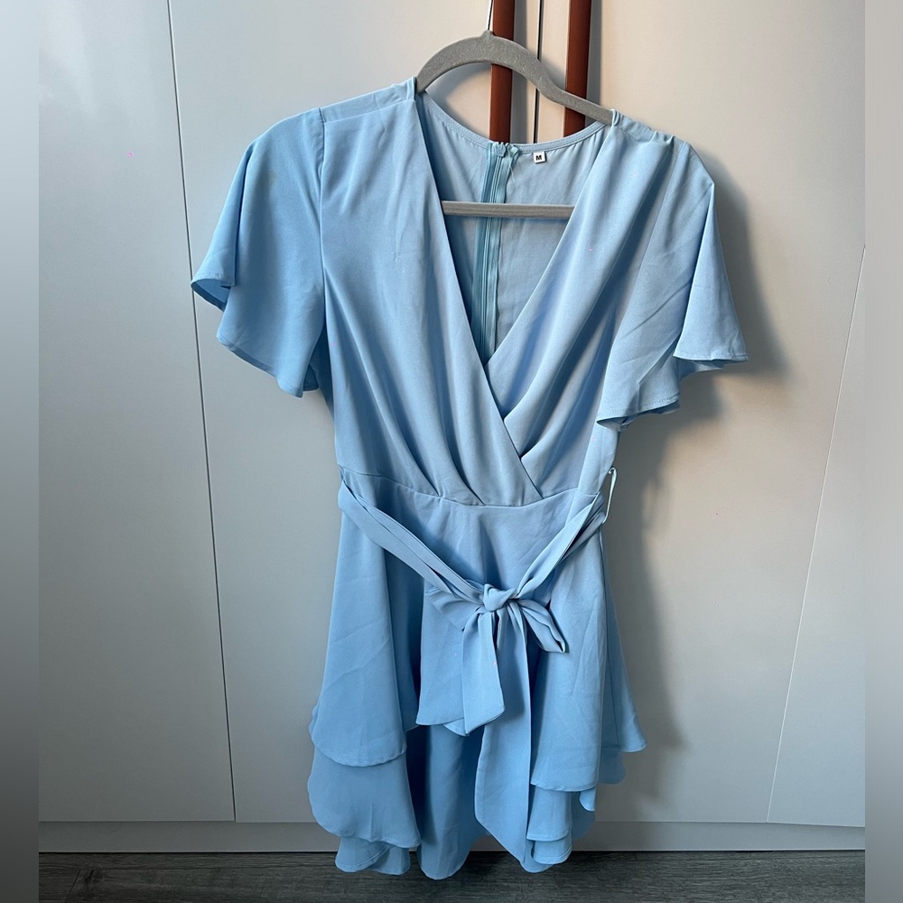 Baby blue Wrap Dress